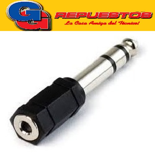 ADAPTADOR PLUG 6.5 ESTEREO-JACK 3.5 ESTEREO