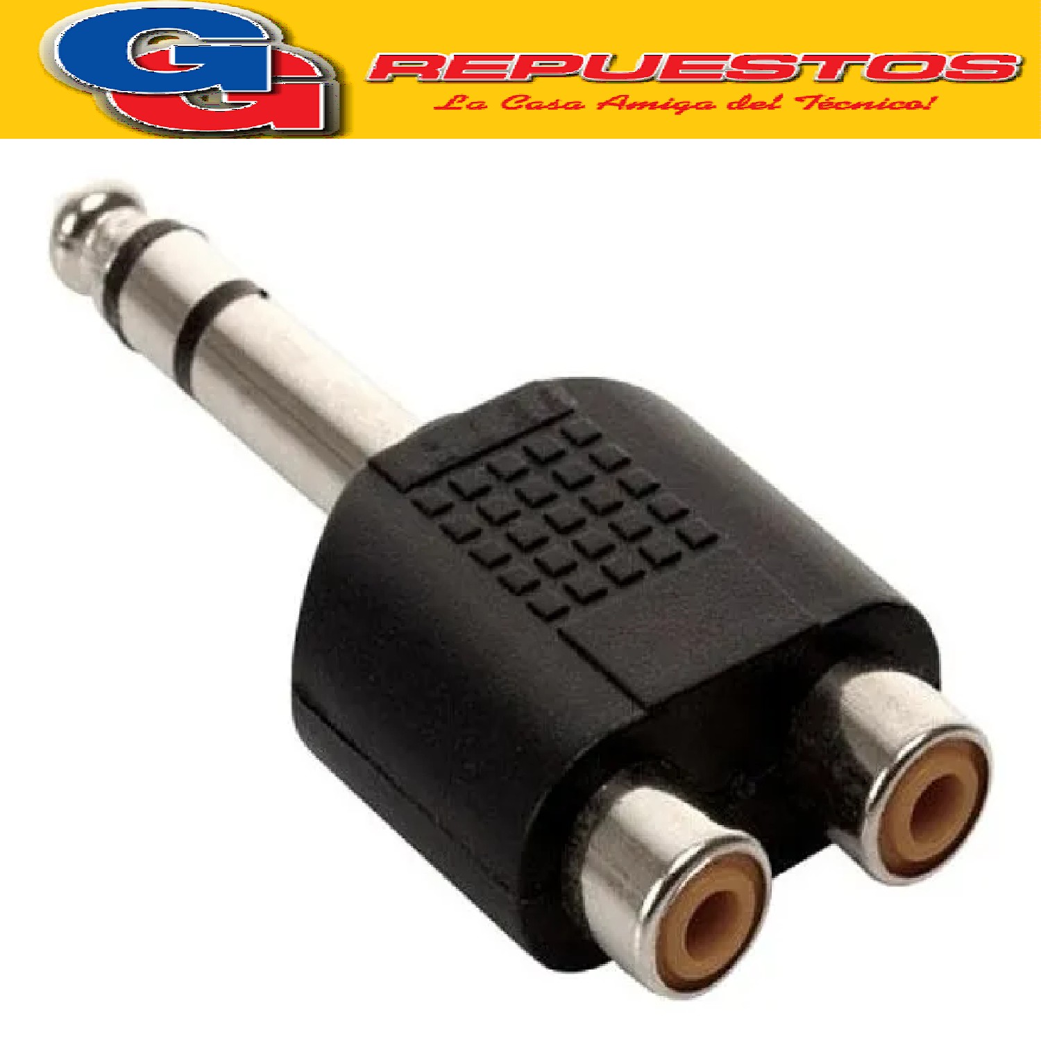 ADAPTADOR PLUG 6.5 ESTEREO - 2 HEMBRA RCA
