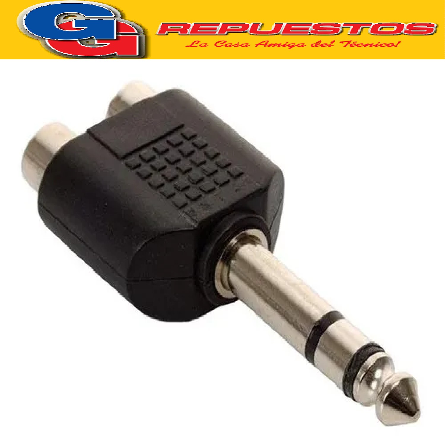 ADAPTADOR PLUG 6.5 ESTEREO - 2 HEMBRA RCA