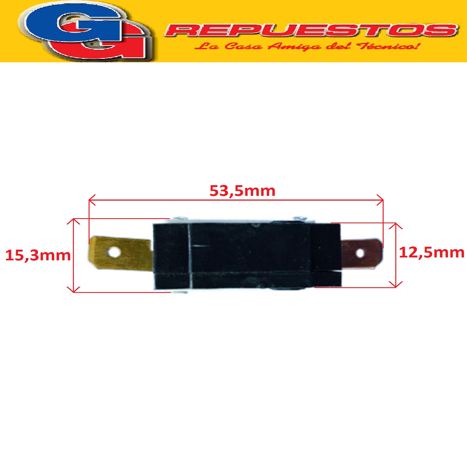 INTERRUPTOR HELADERA EXHIBIDORA VERTICAL GAFA CON ROSCA PULSADOR NORMAL ABIERTO 250V 10A 2 CONTACTOS