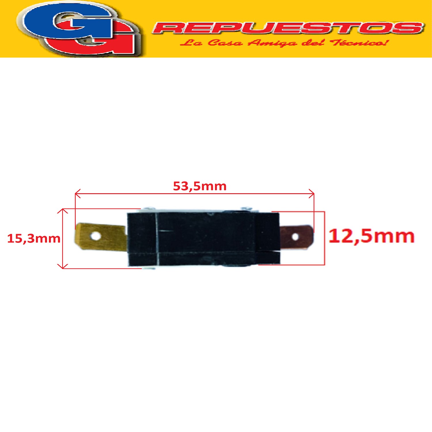 INTERRUPTOR HELADERA EXHIBIDORA VERTICAL GAFA CON ROSCA PULSADOR NORMAL ABIERTO 250V 10A 2 CONTACTOS