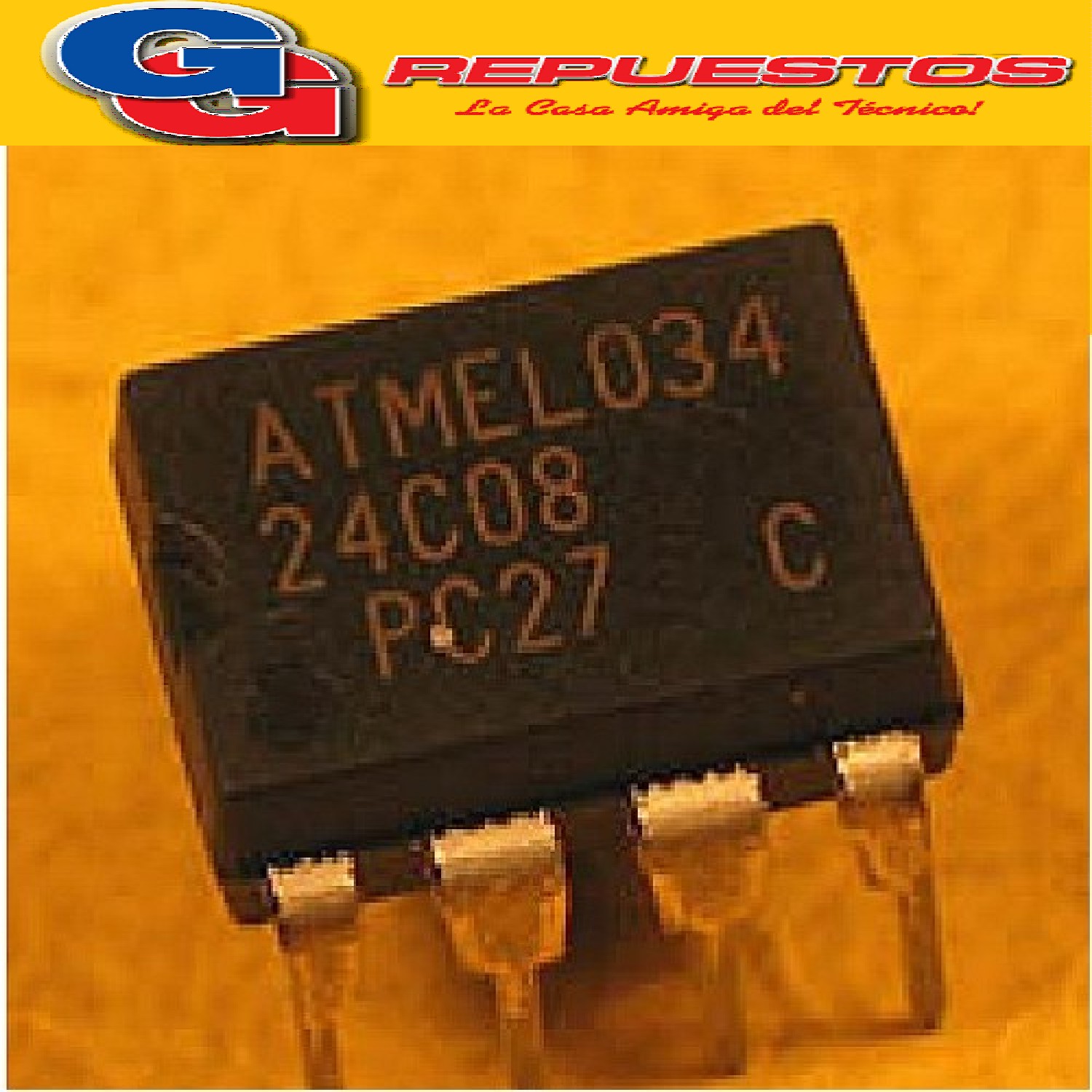 24C08 MEMORIA EEPROM -DIP8 - (5.5V/8KBIT/1MA)
