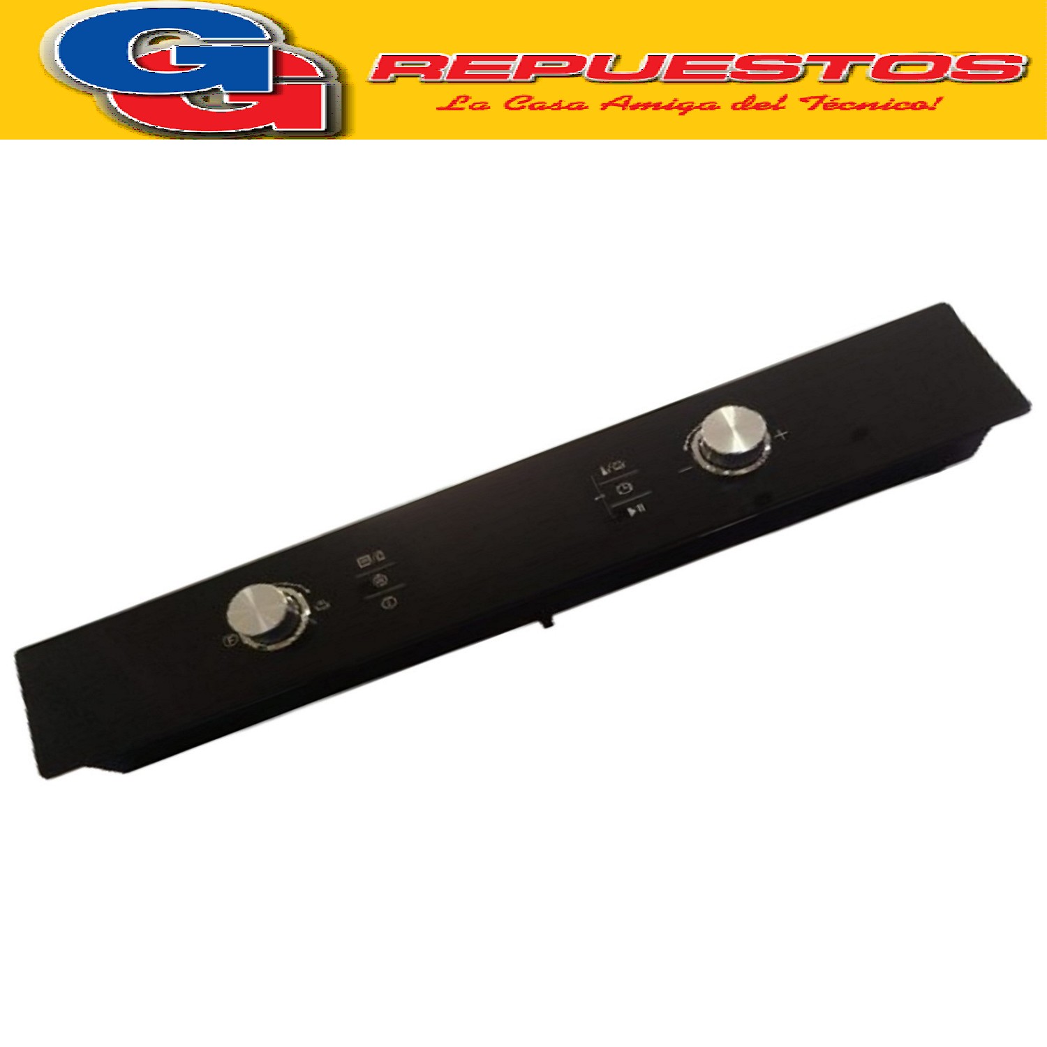 FRENTE COMPLETO PARA HORNO ELECTRICO BGH B444BI DE VIDRIO /  FRENTE COMPLETO CON PLAQUETA Y DISPLAY - MANDOS TOUCH - PARA HORNO ELECTRICO DE EMPOTRAR BGH DE 44L / 220V 