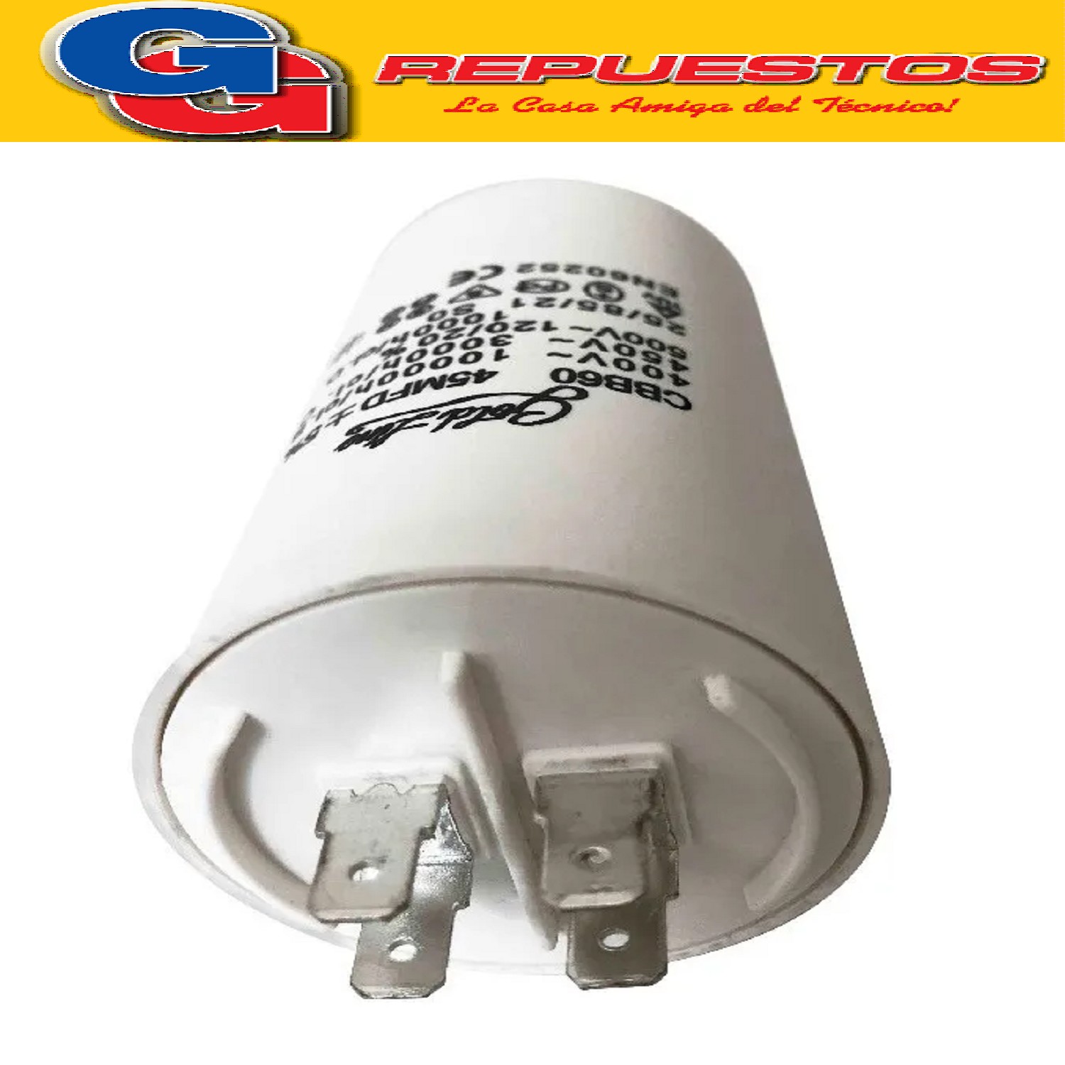 CAPACITOR 45uF CILINDRO 400 VCA