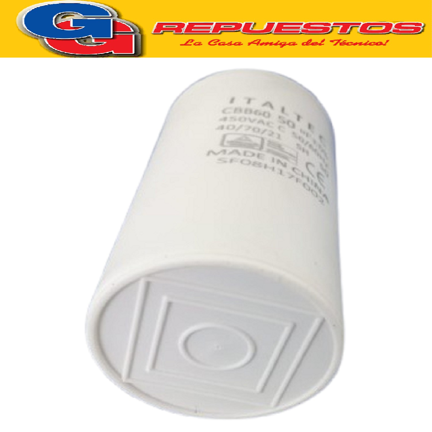 CAPACITOR 50uF CILINDRO S/TORNILLO AC&C 450VAC