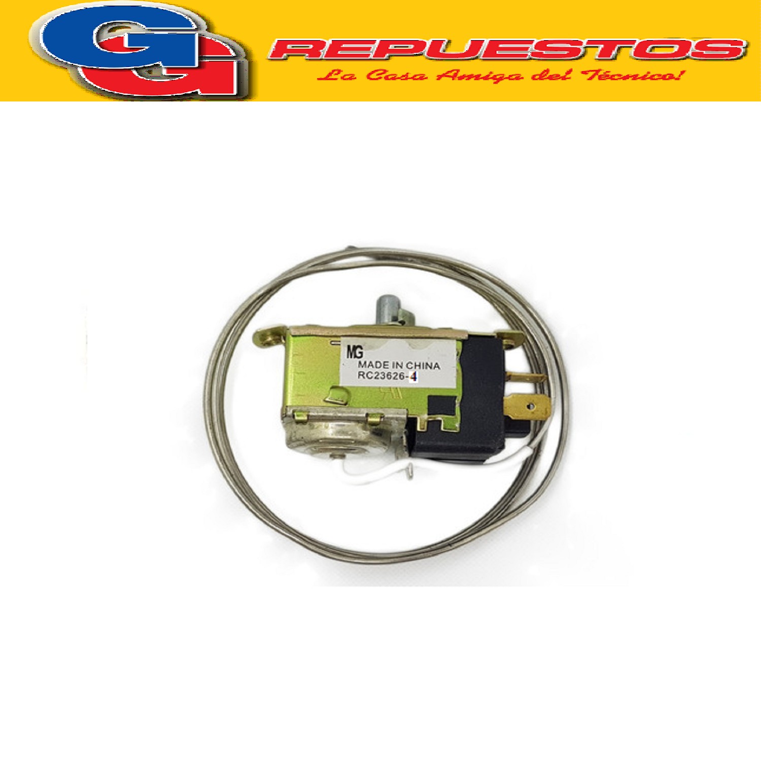 TERMOSTATO HELADERA Bluestar RC23626-4S 2 FRIOS  TF9 KENT- 2 CONTACTOS EJE REDONDO CON LENGUETA DE ARRASTRE (+3.5-13.5_-17.6_-22) CAPILAR 0.9M RC-22872