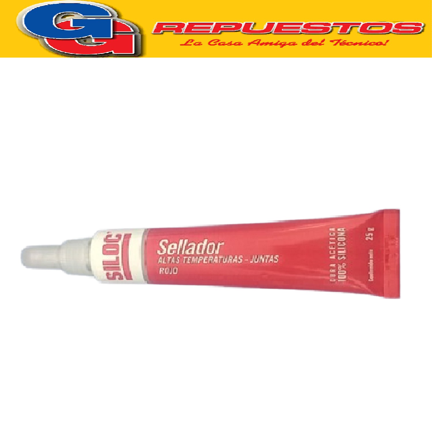 SILOC ALTA TEMPERATURA ROJO X 25 Grs SILICONA