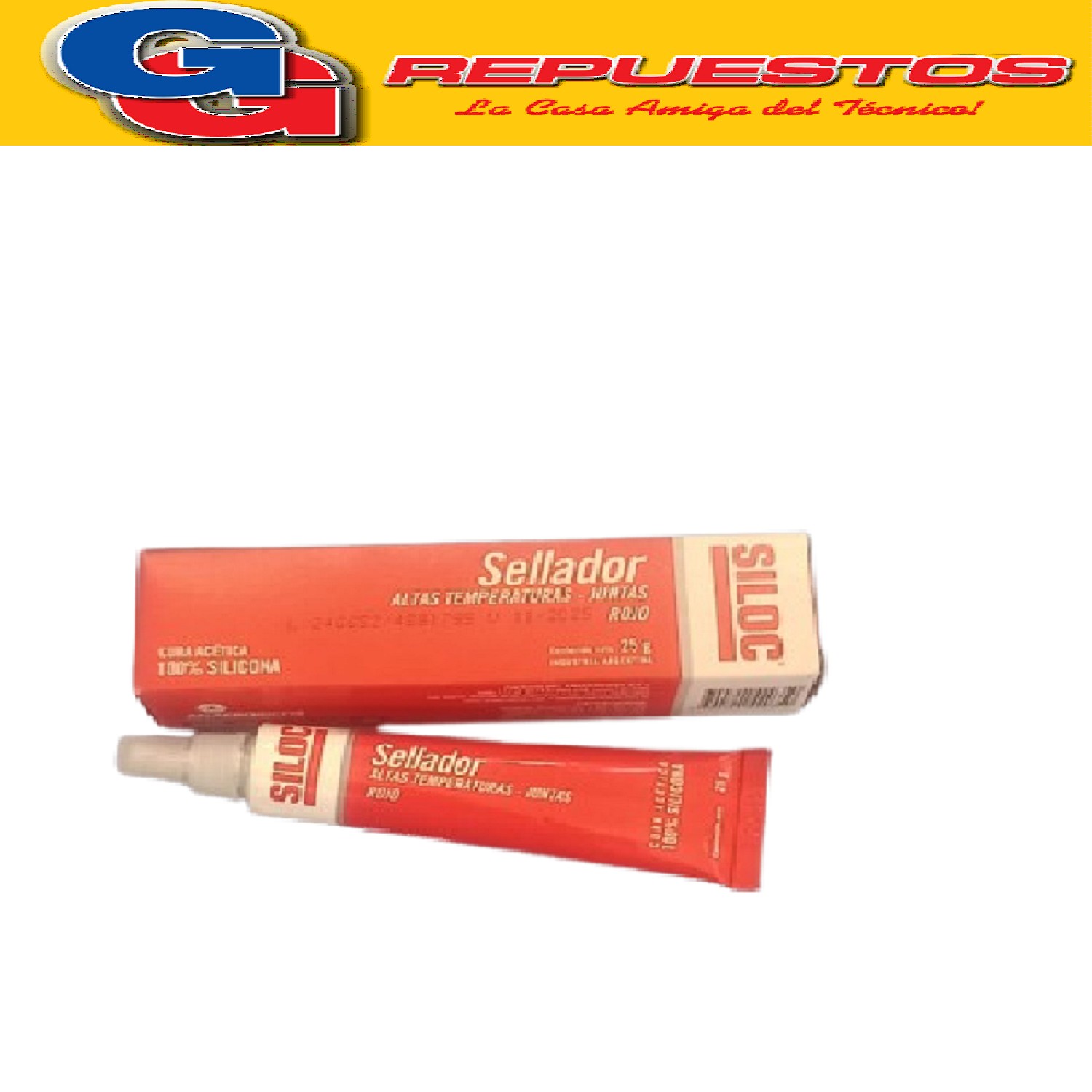 SILOC ALTA TEMPERATURA ROJO X 25 Grs SILICONA