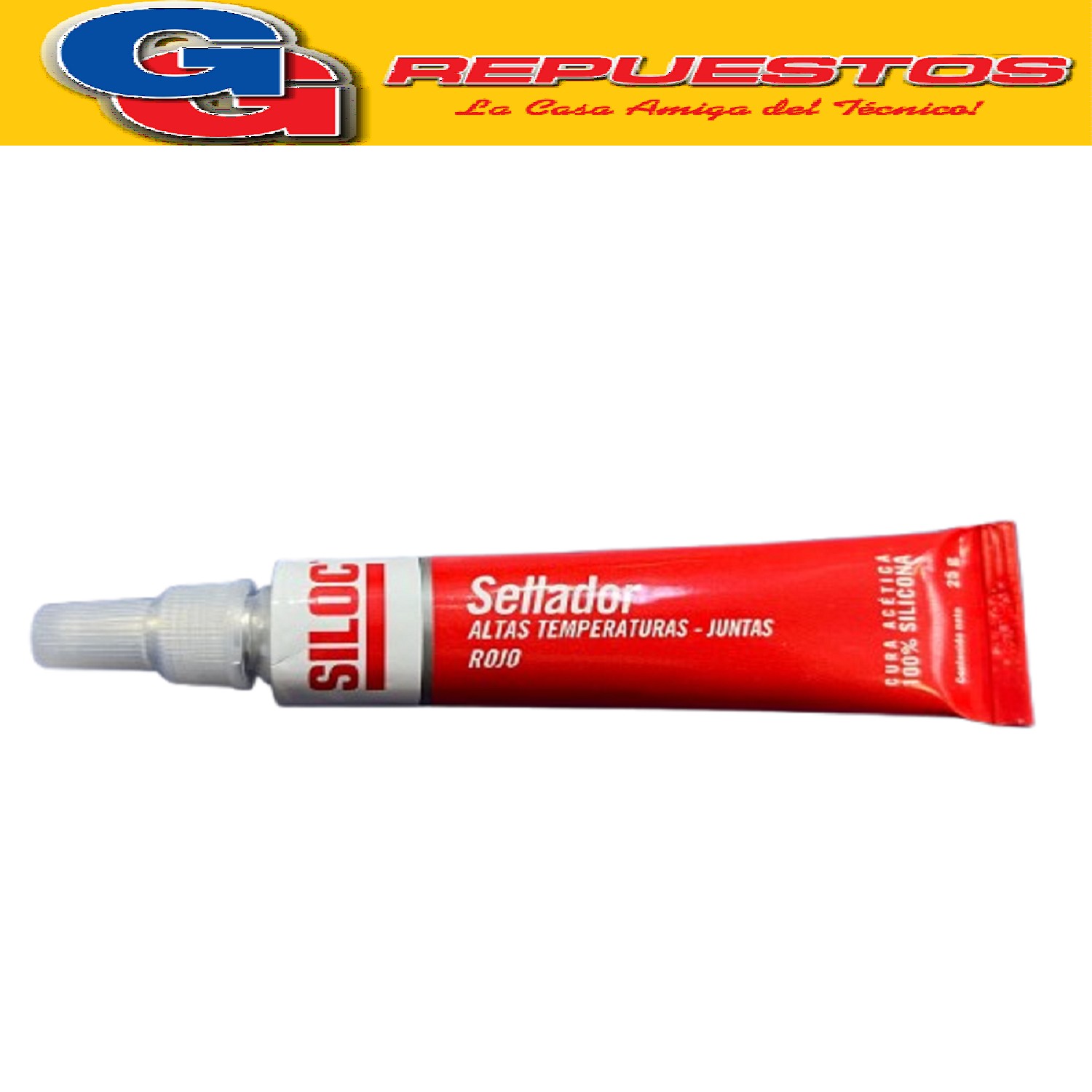 SILOC ALTA TEMPERATURA ROJO X 25 Grs SILICONA