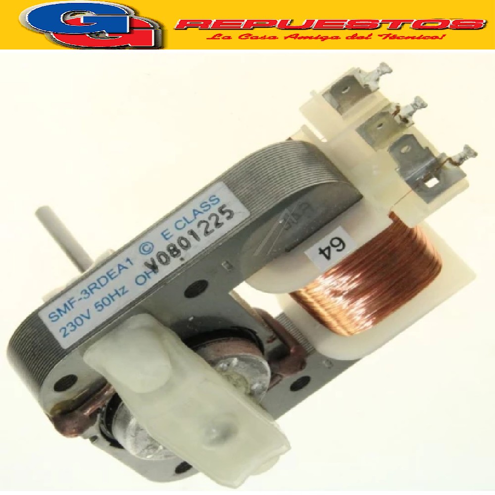 MOTOR VENTILADOR MICROONDAS EJE LISO FORZADOR (LARGO EJE 35m m / DIAMETRO EJE 3mm) MWO 220V 0.18 A 40 W
