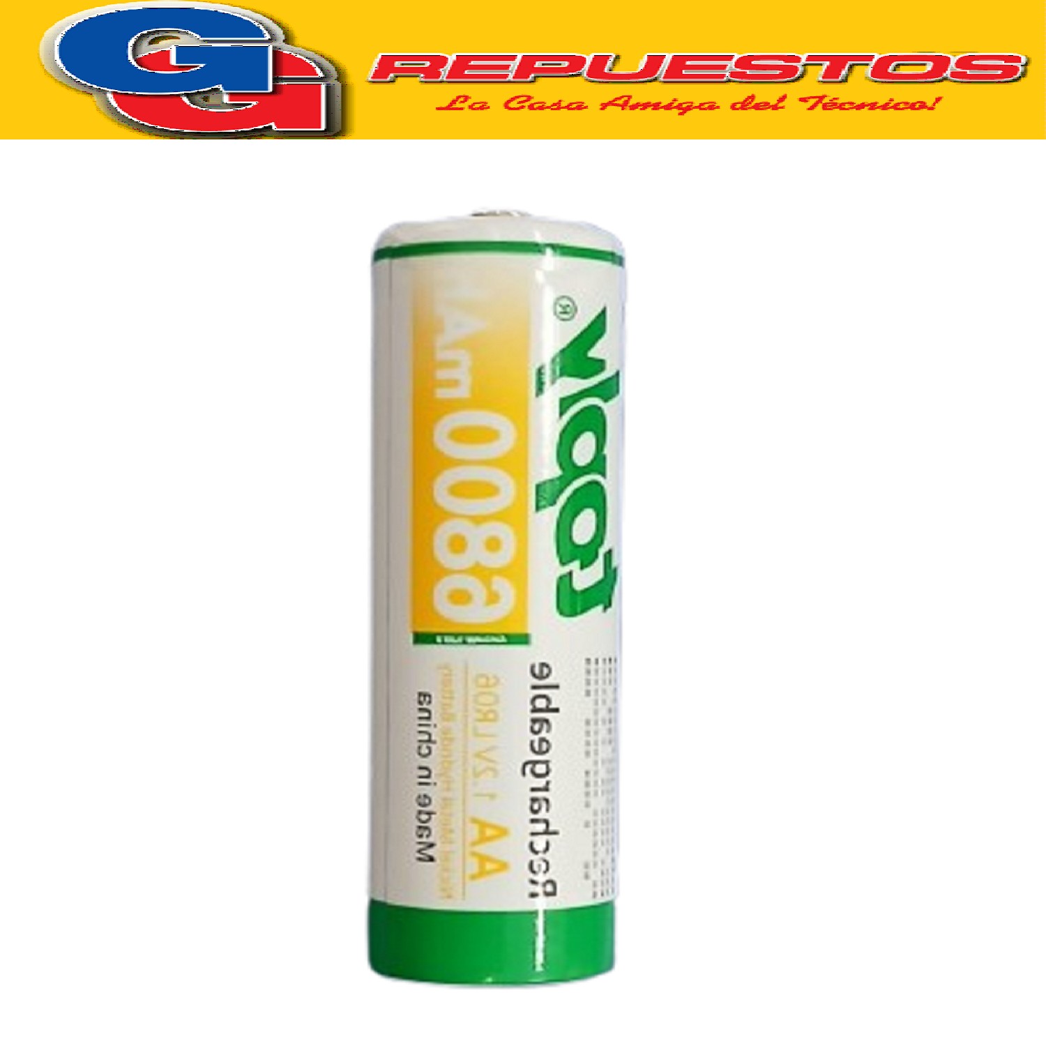 PILA AA RECARGABLE TOPLY NI-HM 6800MAH (X UNIDAD)