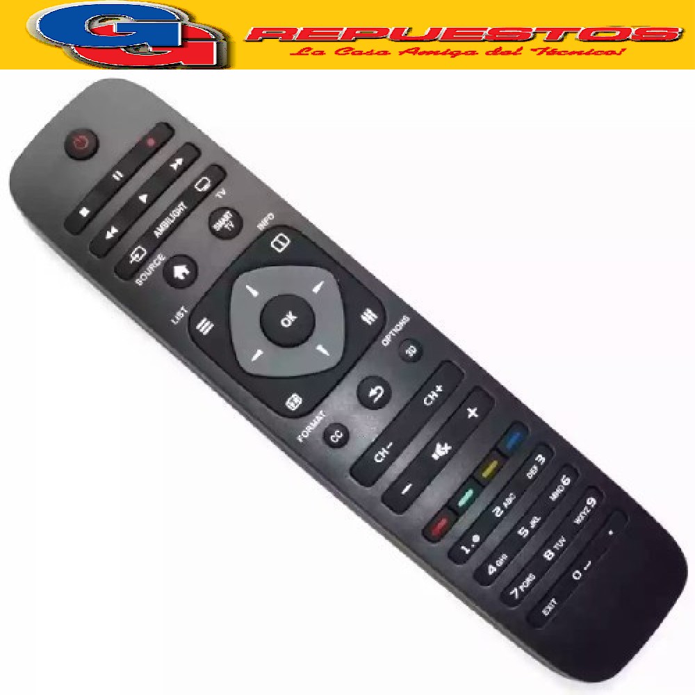 CONTROL REMOTO LED COMPATIBLE CON PHILIPS CASITA 3845  R6845