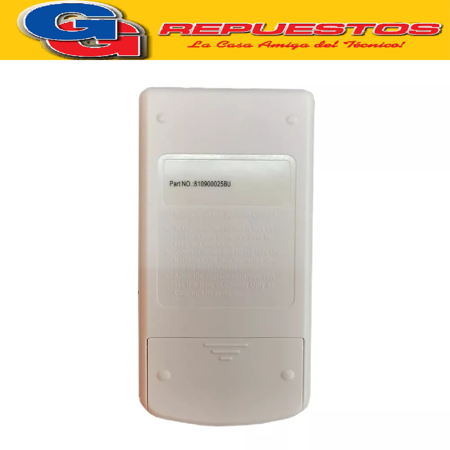 CONTROL REMOTO AIRE ACONDICIONADO SPLIT PARA AR806 -HITACHI- TCL RCA KELVINAITOR