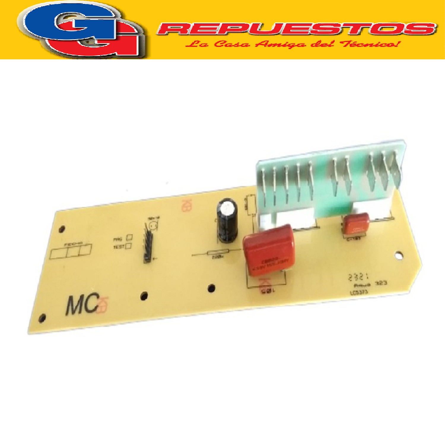 PLAQUETA LAVARROPAS PARA CODINI AQUA 323 CON PALAS HYUNDAI   W600 con palas TIPO MC COPIA NACIONAL 10 CONTACTOS PALAS