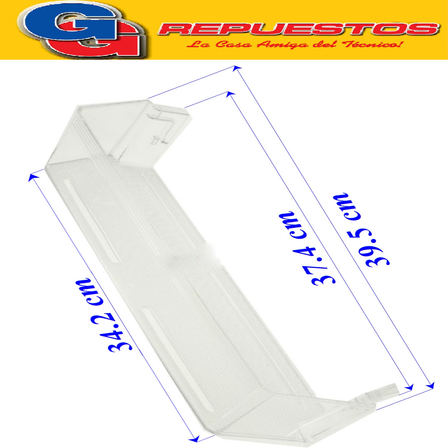 ANAQUEL SUPERIOR PUERTA HELADERA  PHILCO PHSB530XT T-PHS B570X (ESTANTES SUPER REFRIGERADORES ORIGINALES. MEDIDAS:,ANCHO 12.8 CM, ALTO 8.9 CM. Cod.Origen: 8-12131000005957 (ATMA-SIAM-PHILCO-MIDEA) bandejas plásticas superiores para la puerta del frigorífico PH SB530XT-PH SB47530XT-PH SB570X Fabricante