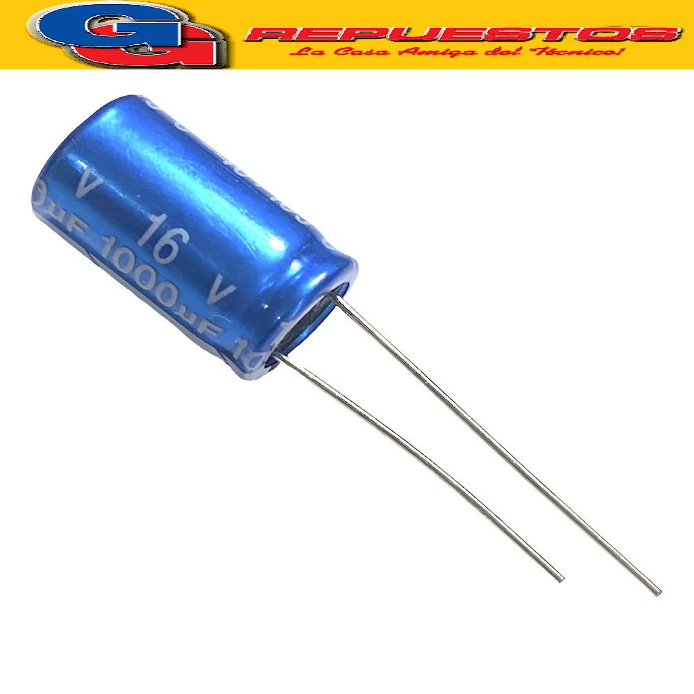 CAPACITOR ELECTROLITICO 1000uFX16V Rad. (10x16mm) 105ºC