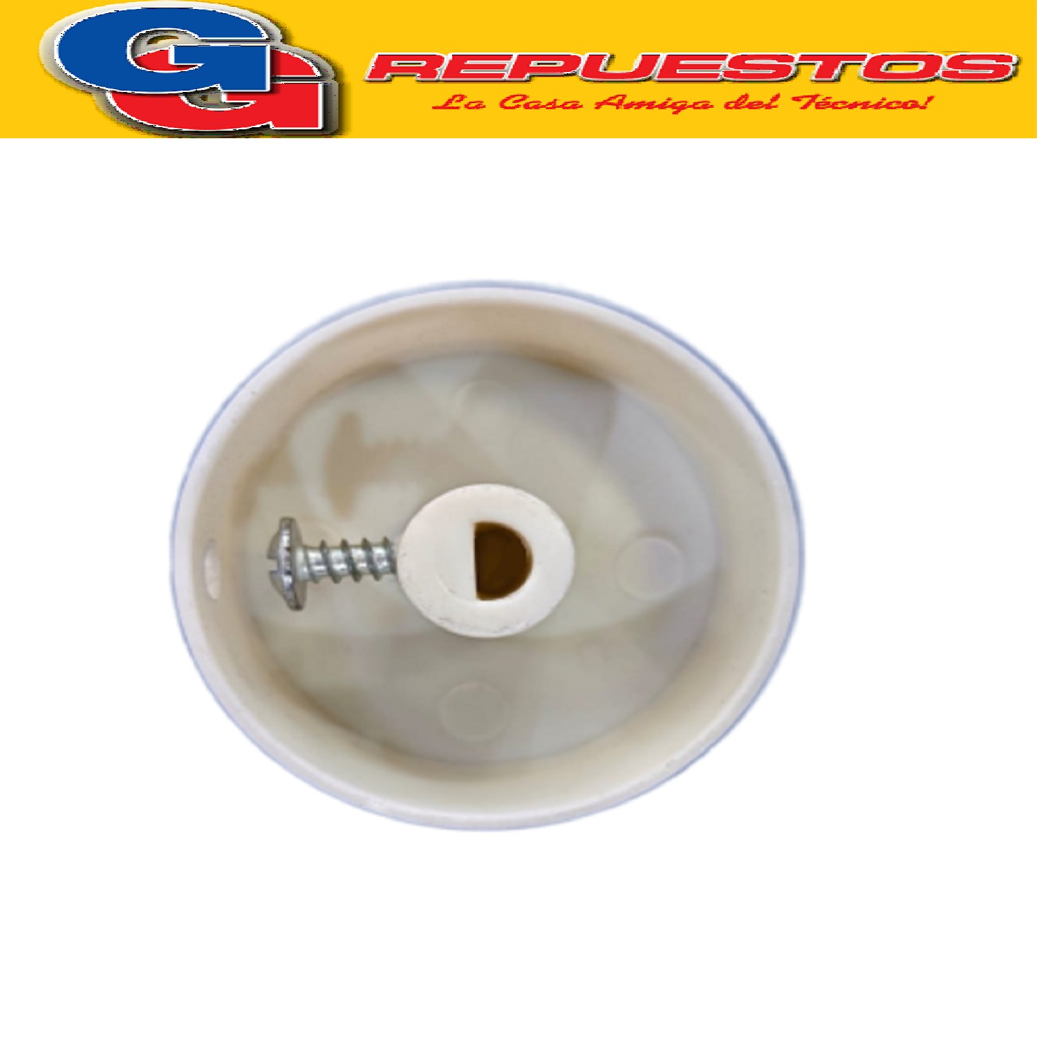 PERILLA DE RELOJ 1/2 CAÑA CON TORNILLO PARA DREAN 475 TECNOVA COPIA / CODINI EJE 6MM MEDIA CAÑA DIAMETRO TOTAL DE LA PERILLA 48MM