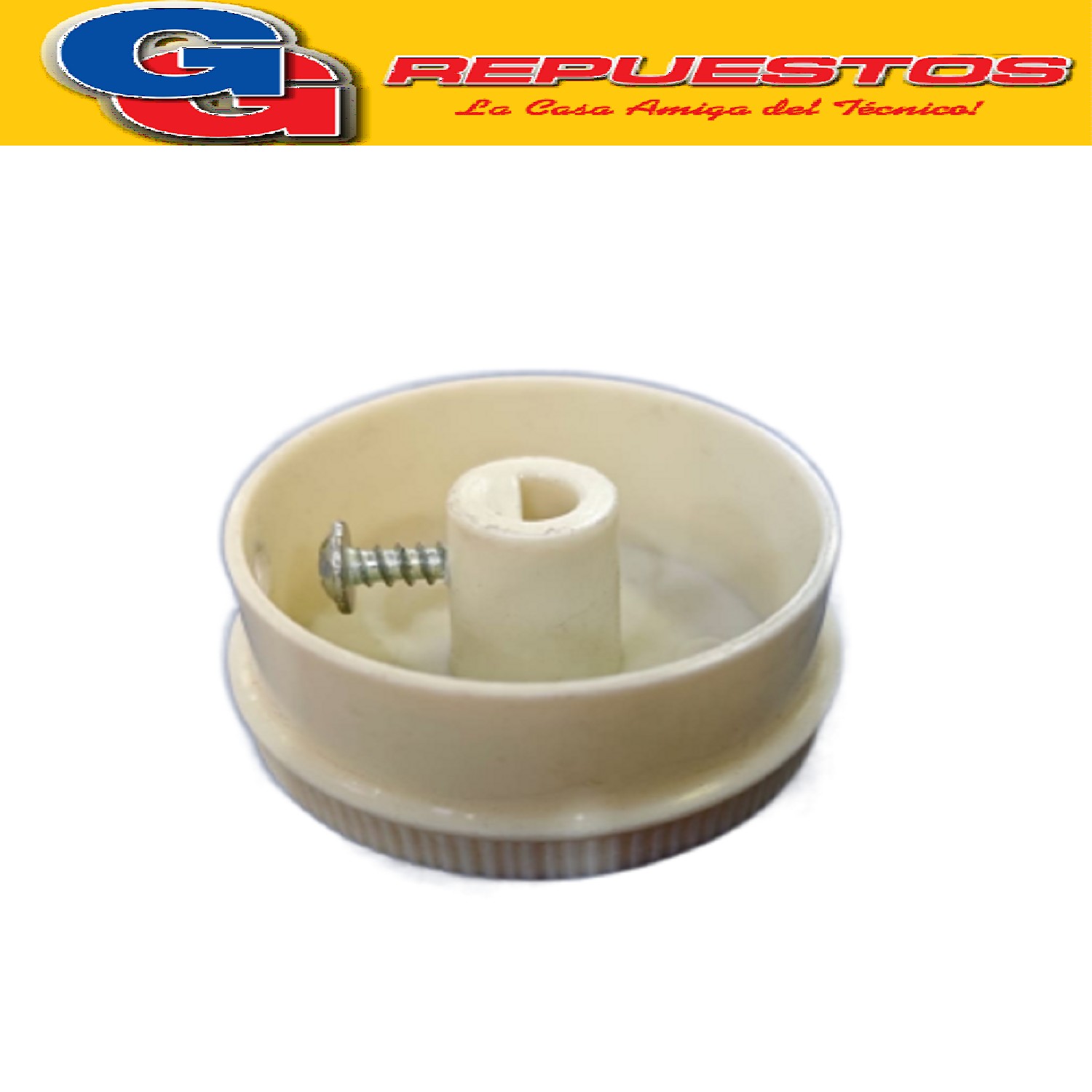 PERILLA DE RELOJ 1/2 CAÑA CON TORNILLO PARA DREAN 475 TECNOVA COPIA / CODINI EJE 6MM MEDIA CAÑA DIAMETRO TOTAL DE LA PERILLA 48MM