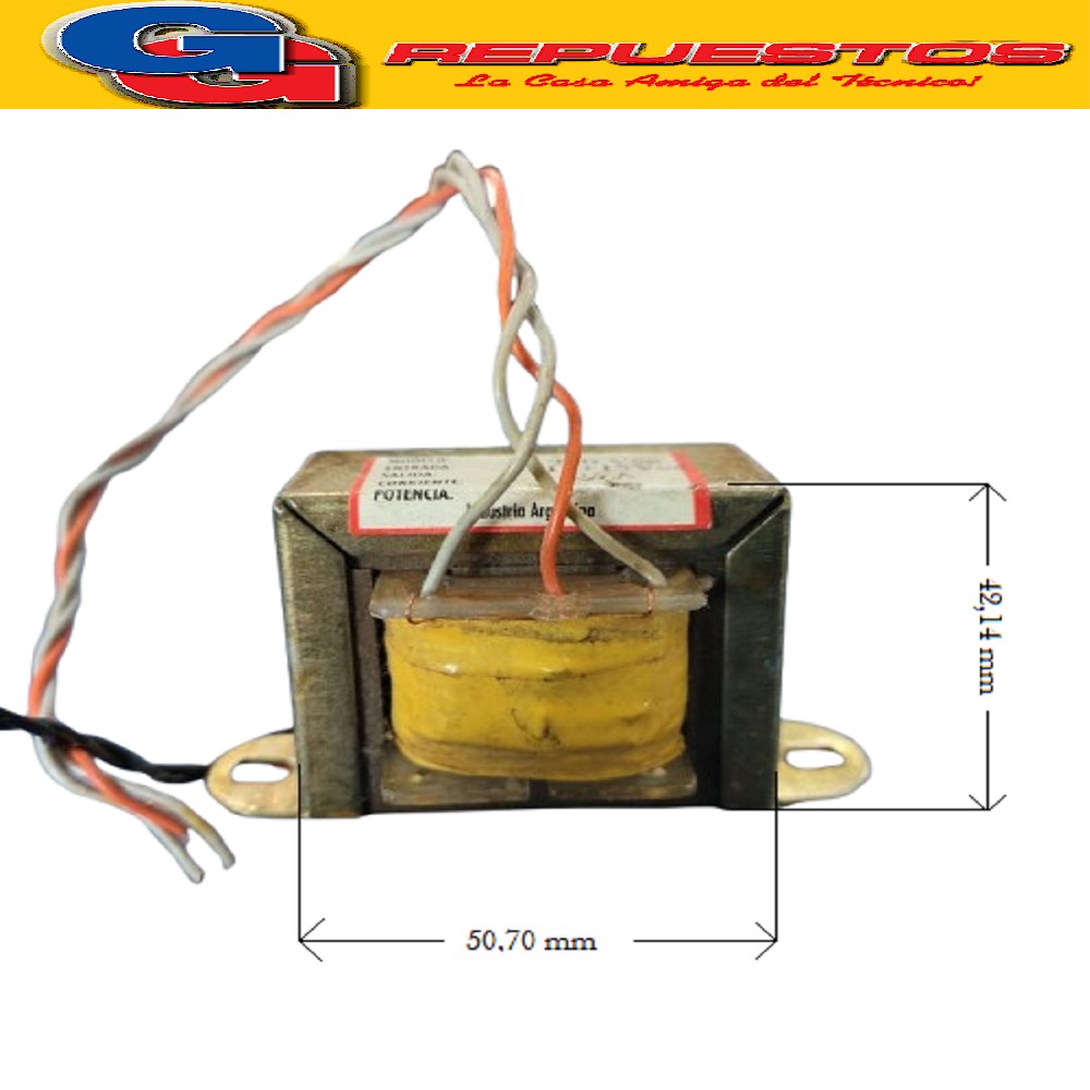 TRANSFORMADOR 15+15V 300mA 0.3A Laminado: 48X18mm