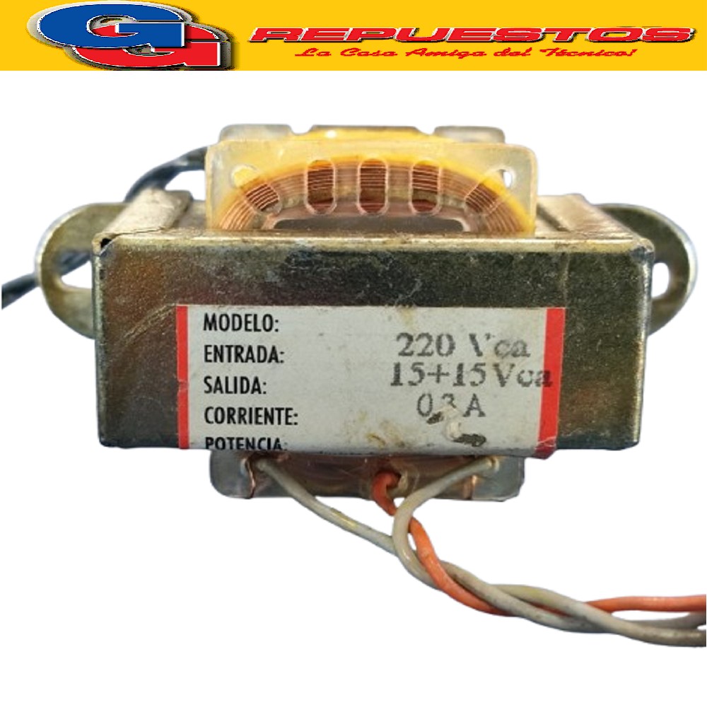 TRANSFORMADOR 15+15V 300mA 0.3A Laminado: 48X18mm