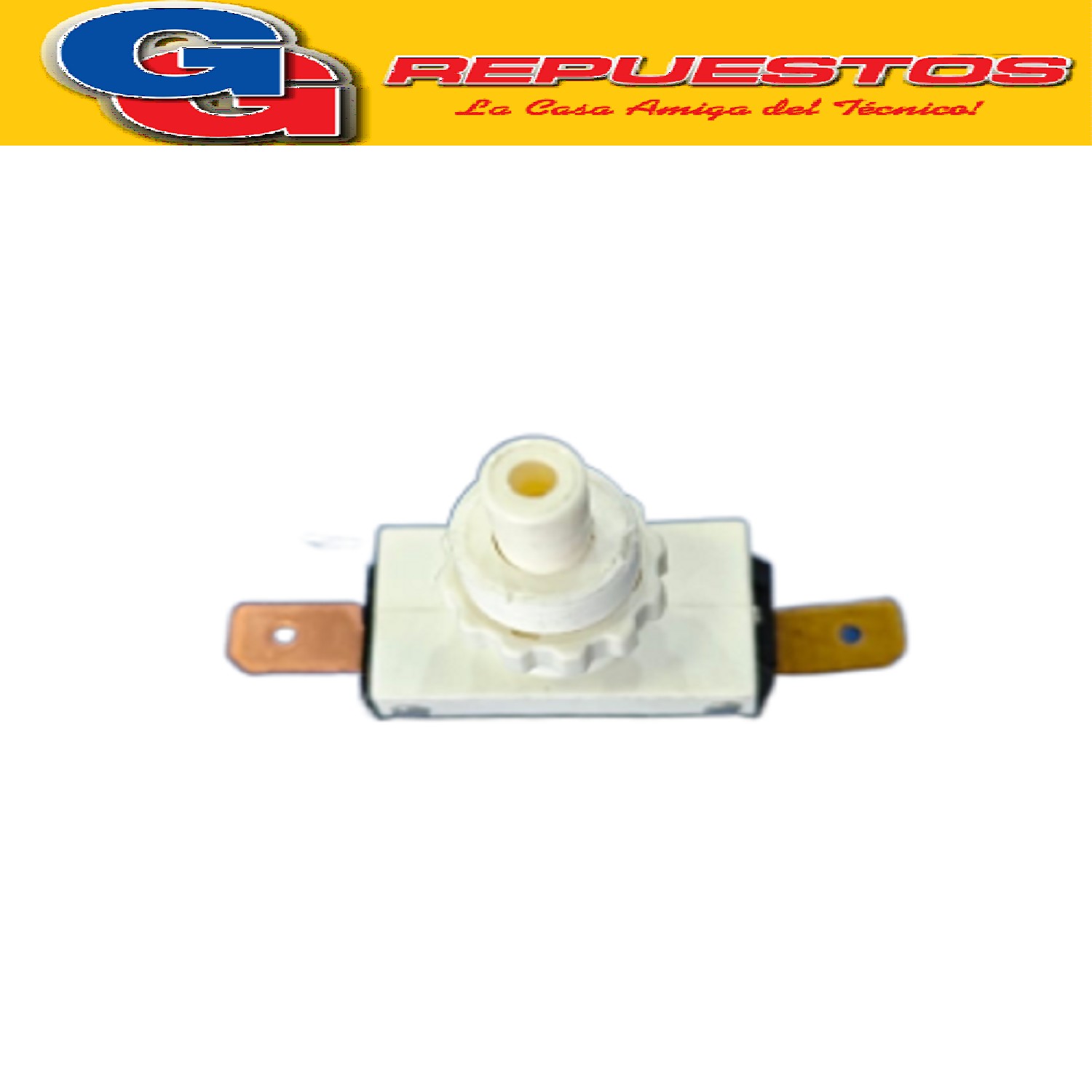 INTERRUPTOR HELADERA PARA GAFA CON ROSCA 3 CONTACTOS 250V 10A NORMAL ABIERTO PULSADOR