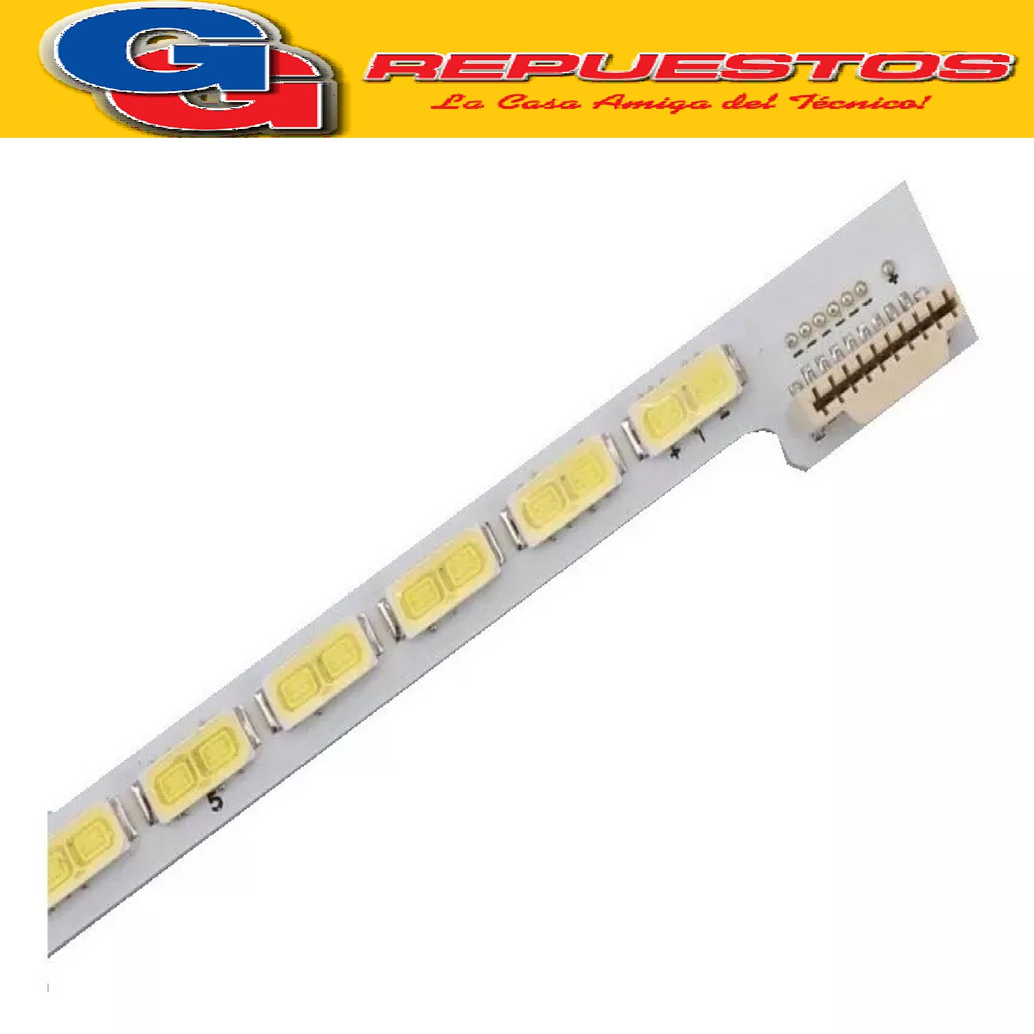 TIRA DE 60 LED 53.3 CM PARA TV LG42LS5700 LC420EUN-  SEM3 6920L-00 01C TIRA DE LED NUEVA CON PEGAMENTO 60LEDS 7030 6V, 6 CANALES 531mm
COMPARAR CANTIDAD DE LEDS, CONECTOR Y LARGO
CODIGO 6916L012A 6920L-0001C PARA PANTALLAS DE 42 
LC420EUN-(SE) (M1) - LC420EUE (SE) (M1) - LC420EUE- (SE) (F1)
MODELOS COMPATIBLES:
PIONEER PLE42FMN2
JVC LT42DR940
JVC LT-42DA940
RCA L42S19FHD
LG 42LS5700 (hay 2 versiones: LG y AUO, son diferentes, comparar con las fotos)
LG 42LM6200
PANASONIC TC-L4