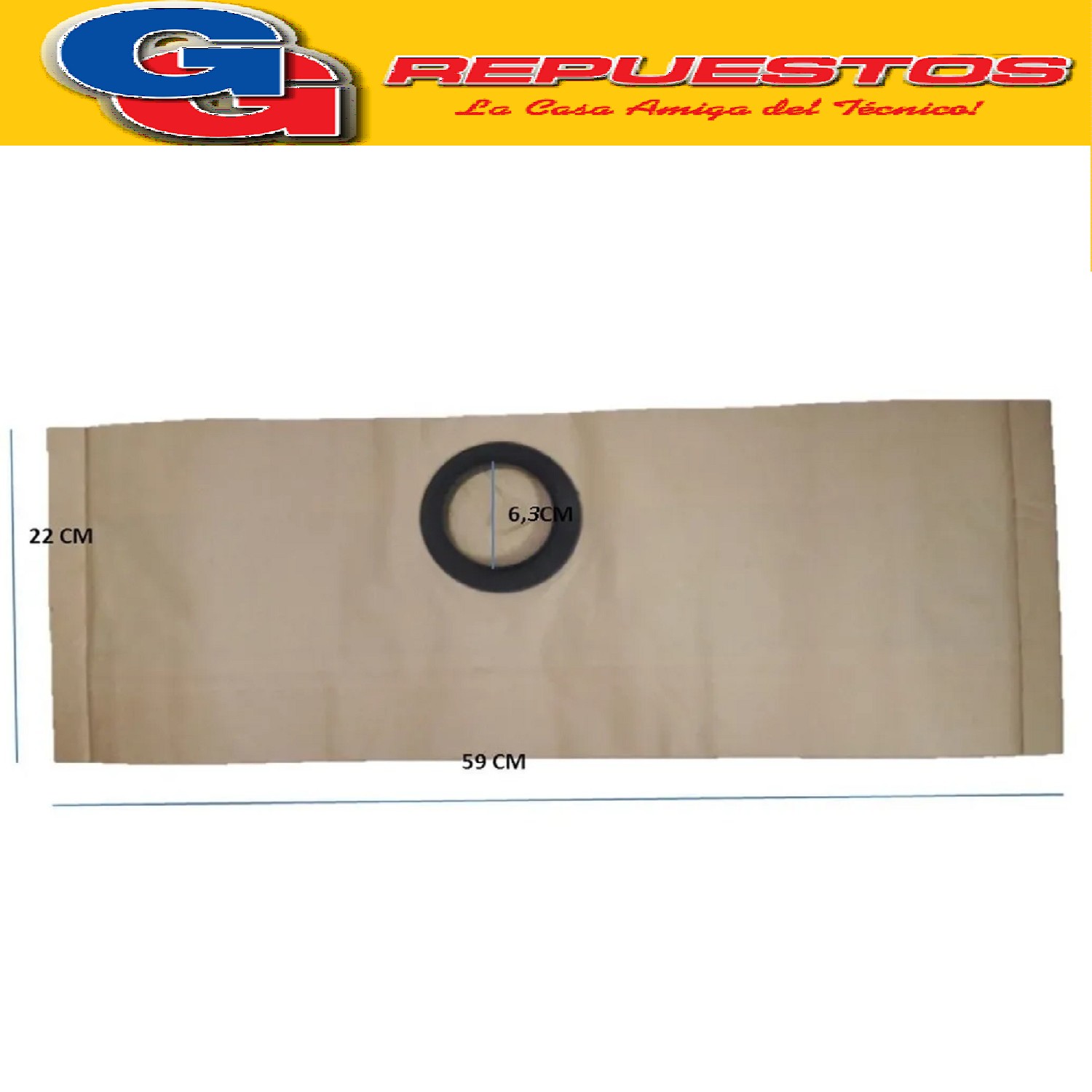 BOLSA ASPIRADORA PARA ELECTROLUX AP-20 AP-40 TORNADO X 3  TU RBION HIDROVAC DIAMETRO DE BOCA 55 mm INTERIOR