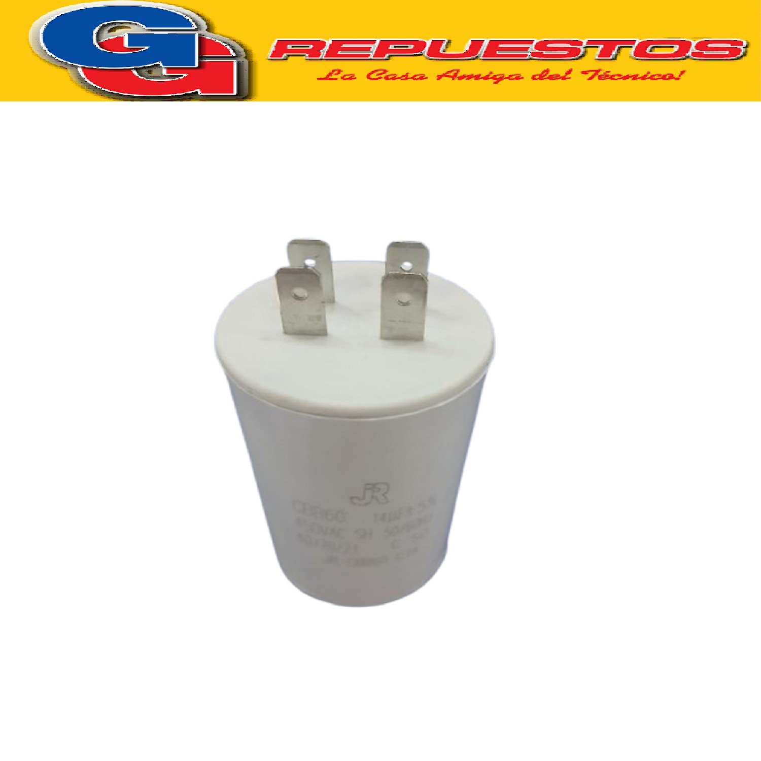 CAPACITOR 14uF CILINDRO 450VAC CON TORNILLO