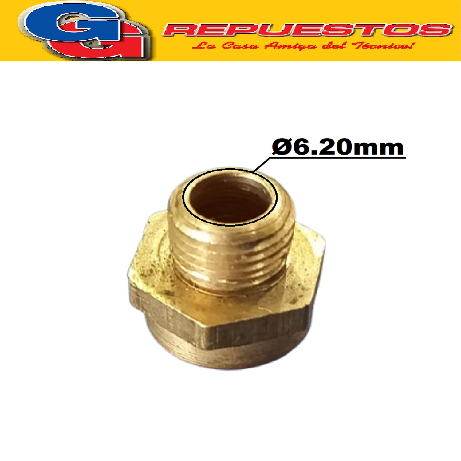 INYECTOR PARA LONGVIE MODERNO QUEMADOR LARGO 10mm   ROSCA 6. 20mm 0.60