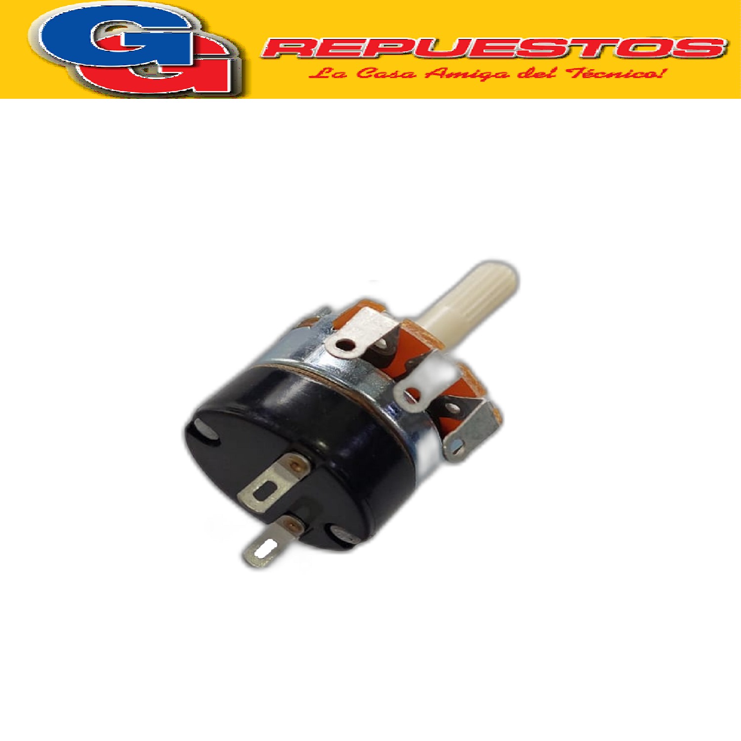 POTENCIOMETRO CARBON (24mm)  50K LOGARITMICO (A) C/Llave A50 K