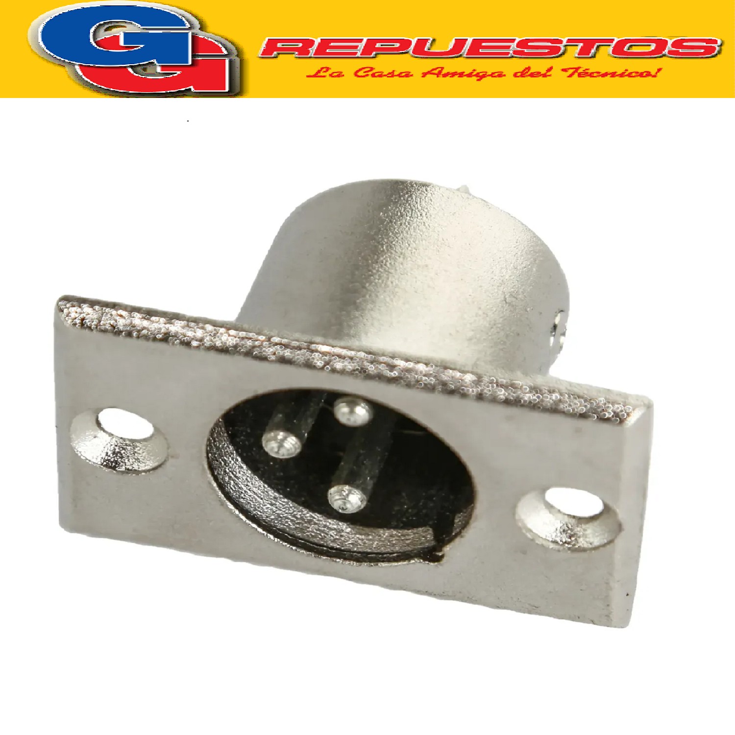 CONECTOR FICHA JACK-CANON-XLR 3P P/CHASIS - CONSOLAS, DJ, DM X, AMPLIFICADORES, PARLANTES Y MAS