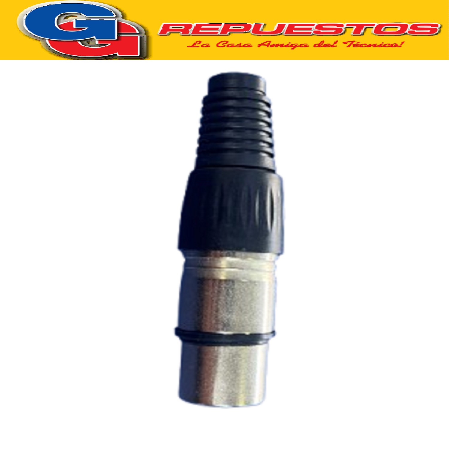 FICHA CONECTOR CANON XLR 3P P/CABLE HEMBRA - AUDIO, MICROFON O, LUCES DMX Y MAS