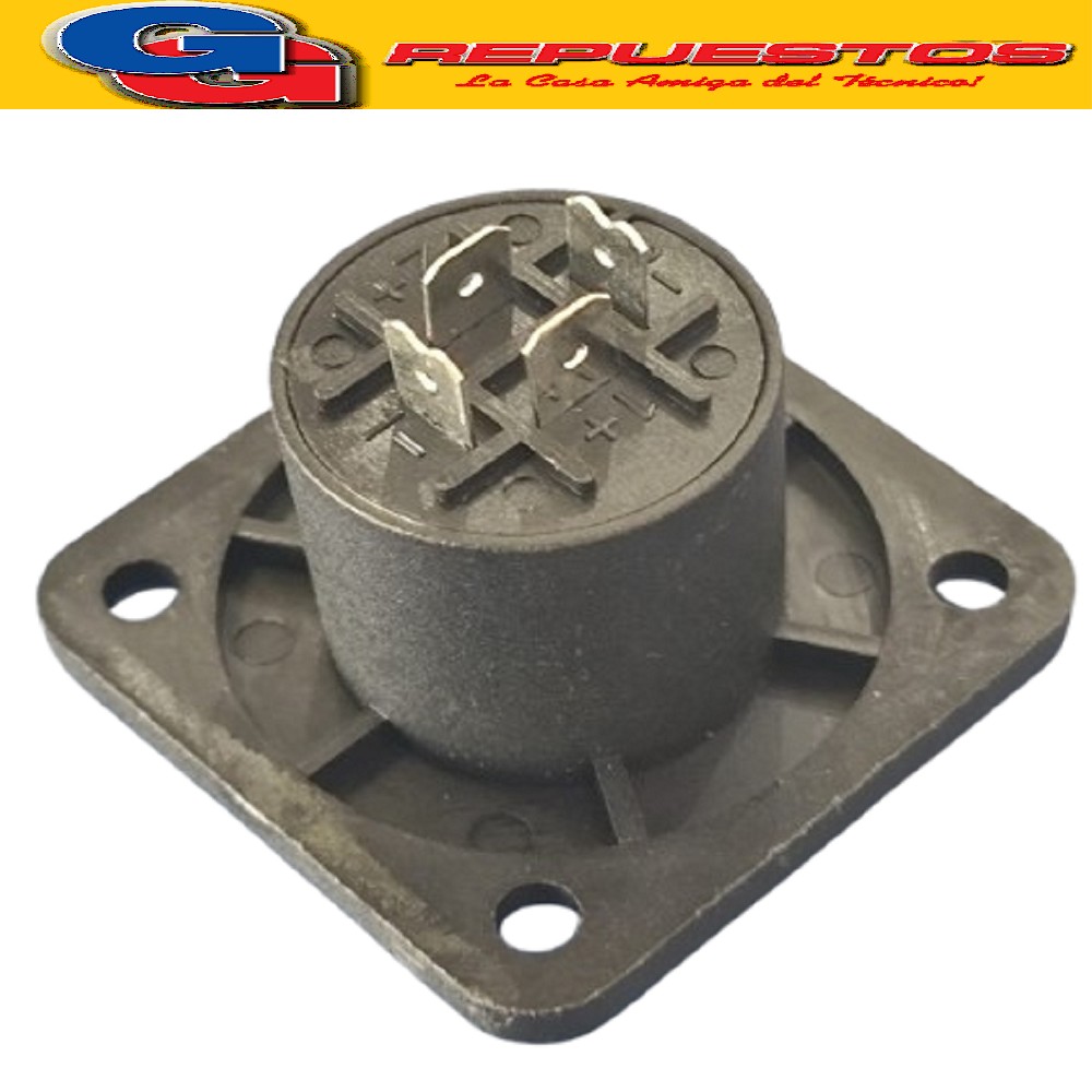 CONECTOR FICHA JACK SPEAKON 4P P/Chasis (Cuadrado)