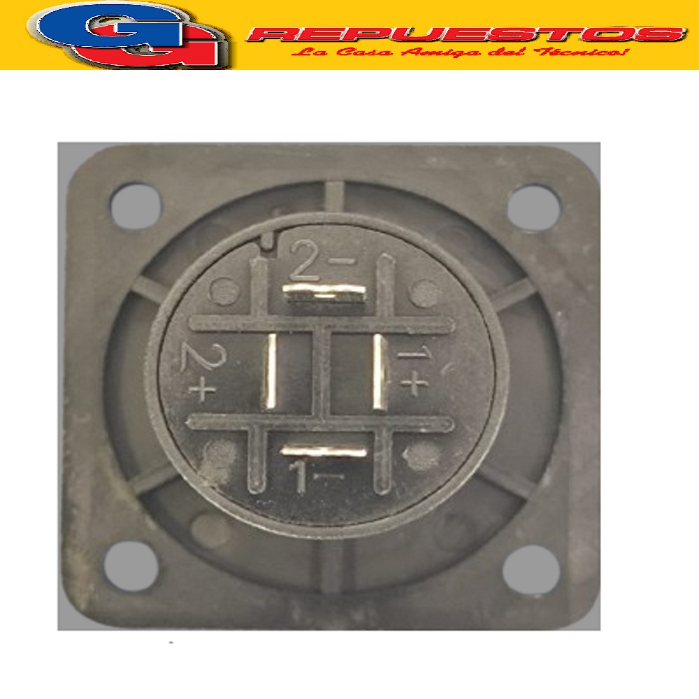 CONECTOR FICHA JACK SPEAKON 4P P/Chasis (Cuadrado)