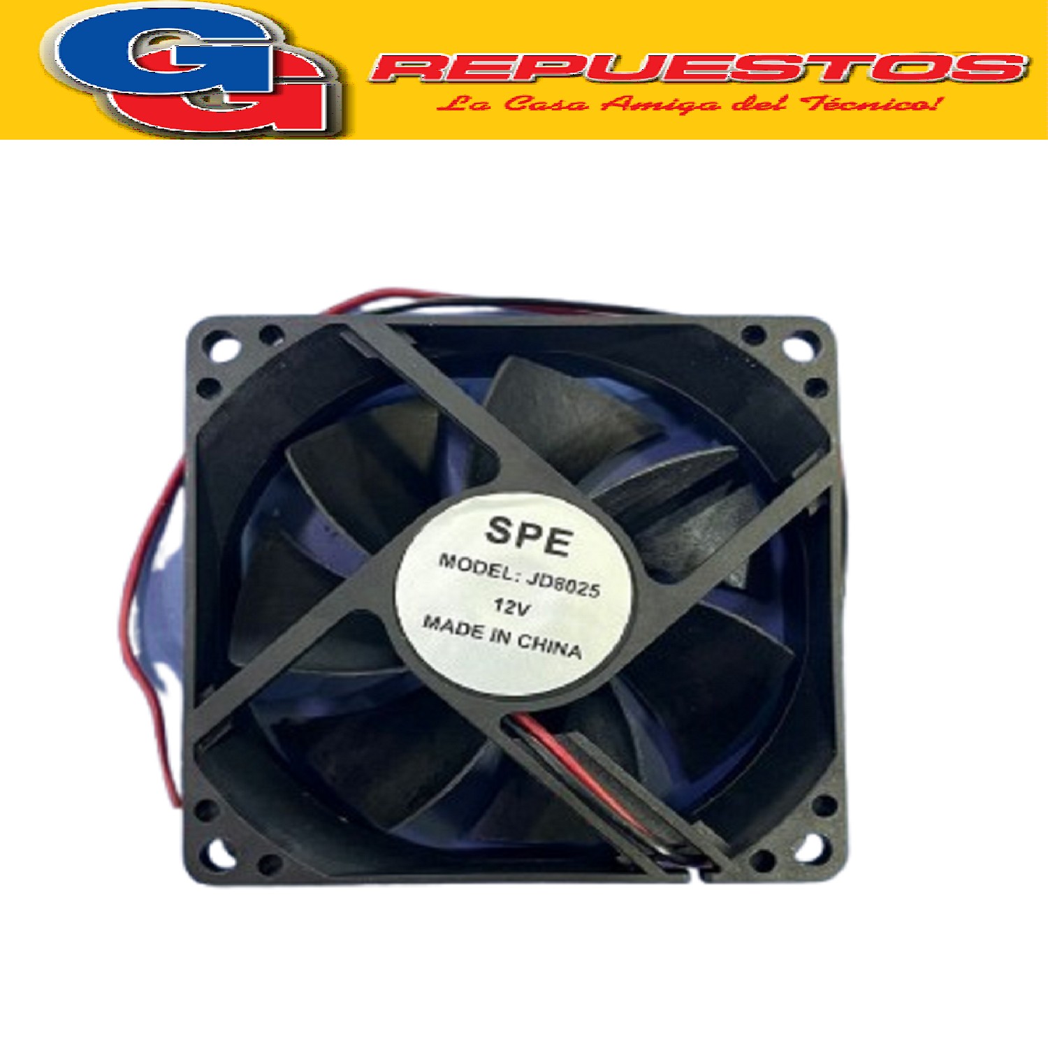 FORZADOR COOLER FAN 80X80X25.5 3 PULGADAS 12V Buje