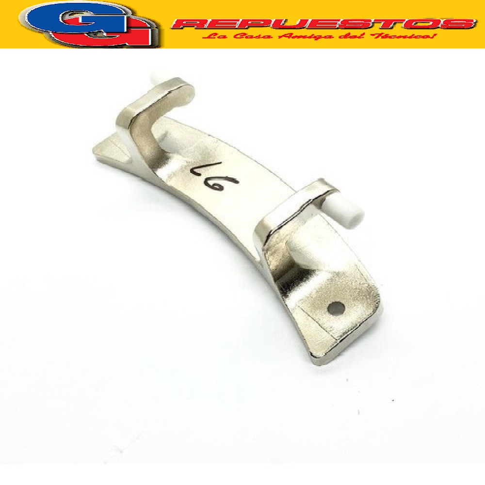 BISAGRA PARA LAVARROPAS LG CARGA FRONTAL (ORIG) F1022TDP- 3- F1210TD-F1215TD-F1222 TDP5-F1296TDP3/7-F1370TD-F1380TD-F1389TD- LG F1390TD-F1400TD-F1485M2-F1496TDP3/7-F1580RD-
LG FH496TDP7-WM8514EE6-WM5814WE6-WM85WE6 (ORIGINAL 14cm de largo total)
BISAGRA CHICA DE PUERTA PATRICK LPK65E10BA-LPK08E10B-
GENERAL ELECTRIC LVGE07E12B-MABE LVMB07E12 (ORIGINAL Ex Cod.02-56) Note descrittive: DIMENSIONI: DISTANZA GANCI 72MM. LUNGHEZZA 140MM. INTERASSE FORI FISSAGGIO 120MM. ALTEZZA CON PIEDINO 46 8M m