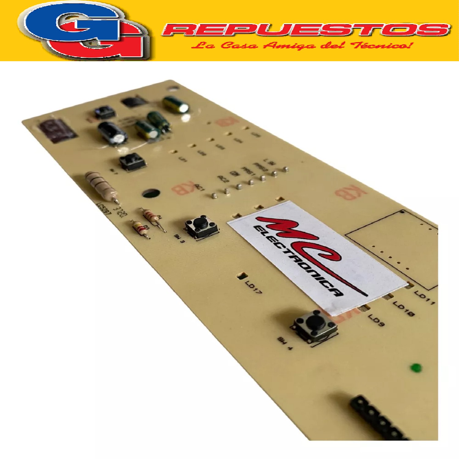 PLAQUETA LAVARROPAS PARA ELECTROLUX MIRIAN DIGITAL WASH SIN  DISPLAY TIPO MC NACIONAL , DOS PLACAS EN UNA ( POTENCIA Y MANDOS EN UNA SOLA PLACA) MC-L35