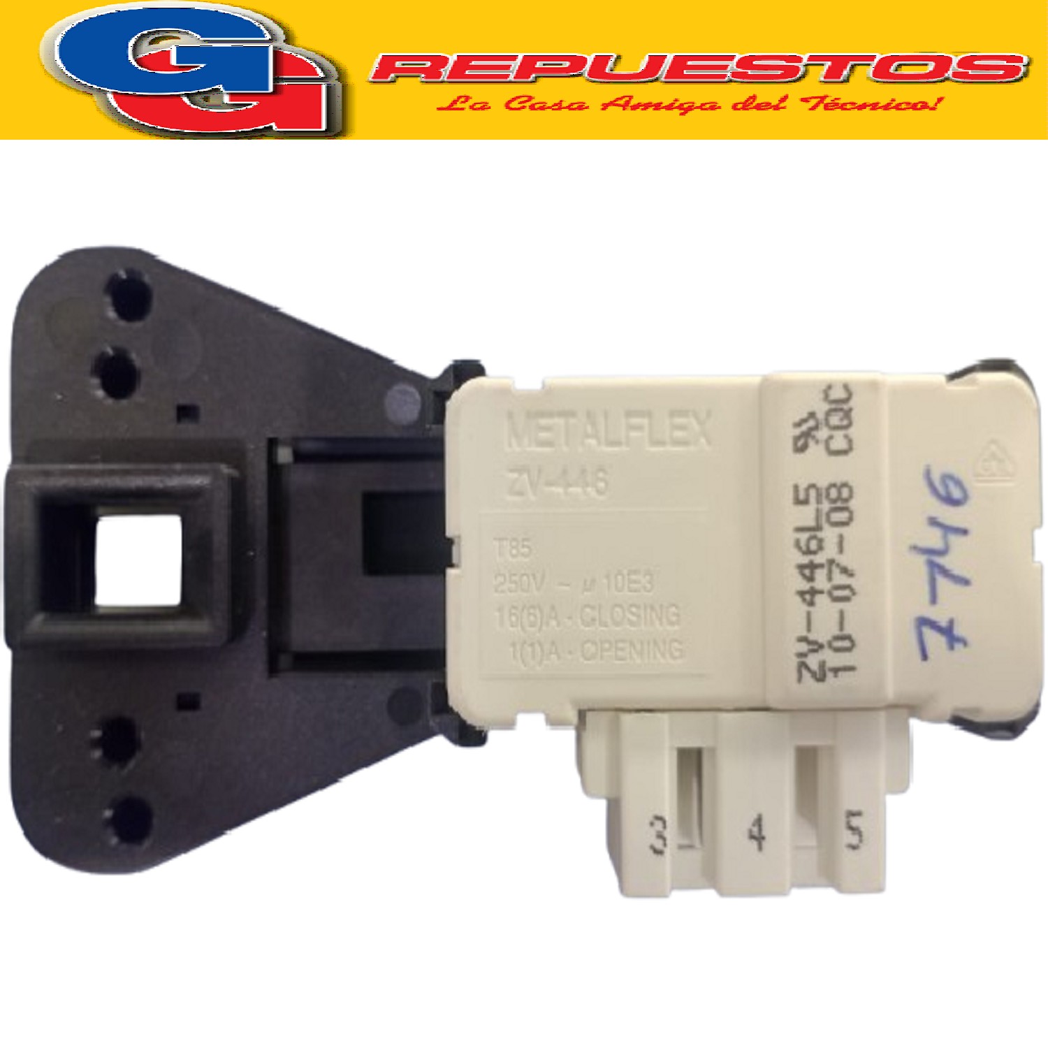 BLOCAPUERTA MABE de 7KG T/ALLADIO LVMB078-LVMB078D (ORIGINAL ) MABE LVMB07E12/B- G.E.GENERAL ELECTRIC LVGE07E12B PATRICK-LAVARROPAS AUTOMATICO Cod.Origen:
701110 (MABE) BLOCAPUERTAS LVMB078/78D
WG04L04745 (MABE) P701110 701052629 (ALLADIO) RX P701110 BLOCAPUERTAS LVMB078/78D Producttore: METALFLEX (ZV446L12)