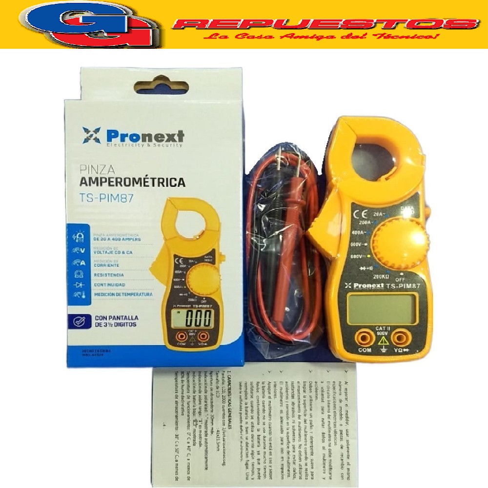 PINZA AMPEROMETRICA TSMT87 (LLEVA PILAS AAA)