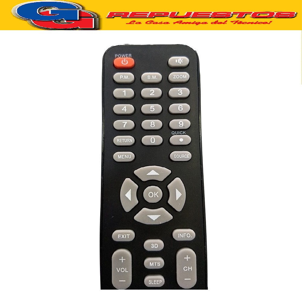 CONTROL REMOTO COMPATIBLE CON LED NOBLEX-JVC PIONEER  TONOMA C KEN BROWN ADMIRAL=3866=3840=3805=3589=R6805=R6589= 440LCD=3842=3851 R6851
