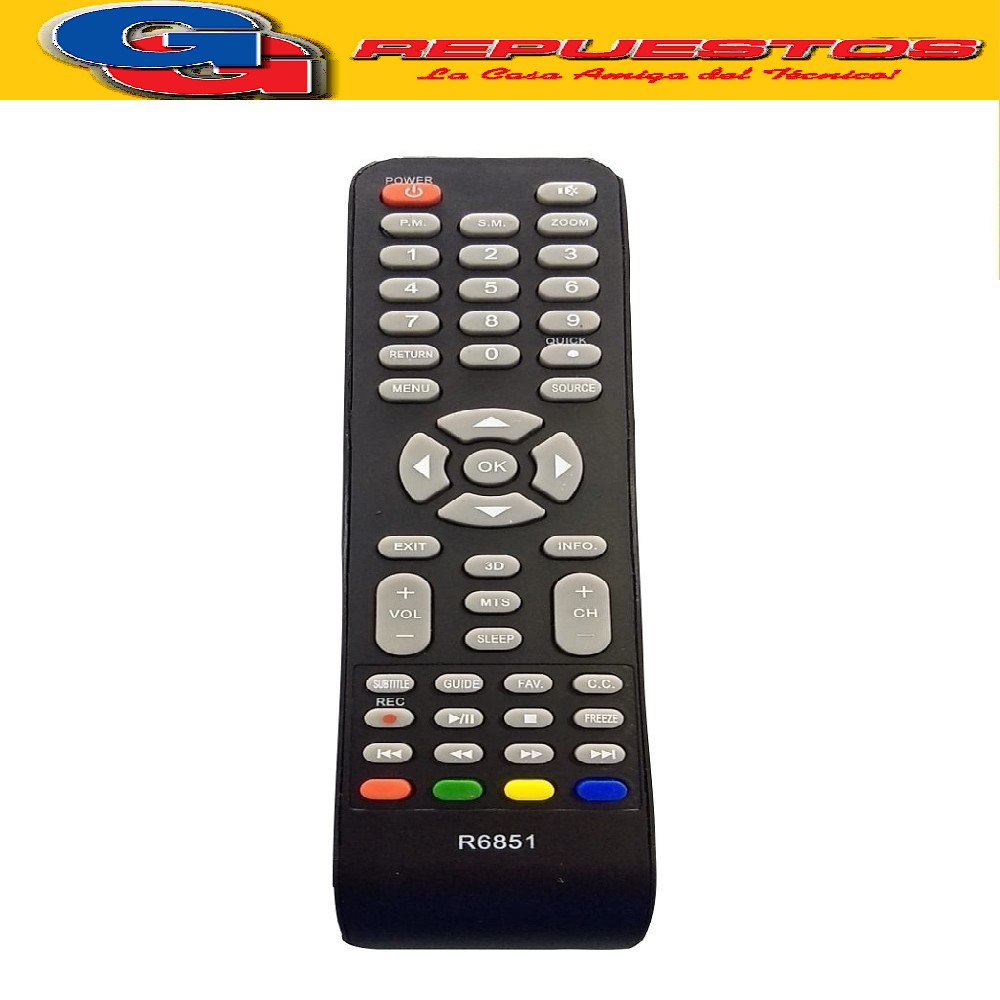 CONTROL REMOTO COMPATIBLE CON LED NOBLEX-JVC PIONEER  TONOMA C KEN BROWN ADMIRAL=3866=3840=3805=3589=R6805=R6589= 440LCD=3842=3851 R6851