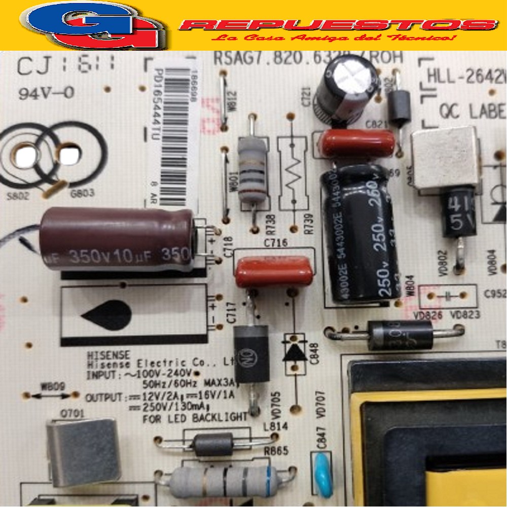 PLACA FUENTE LED 40  RSAG7.820.6328 PARA BGH  BLE4015RT HISE NSE Hl e4015rtfx