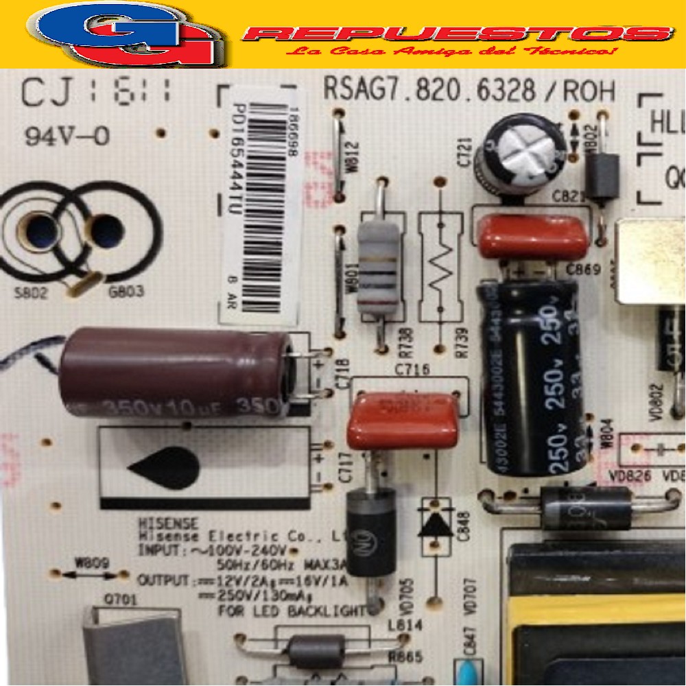 PLACA FUENTE LED 40  RSAG7.820.6328 PARA BGH  BLE4015RT HISE NSE Hl e4015rtfx