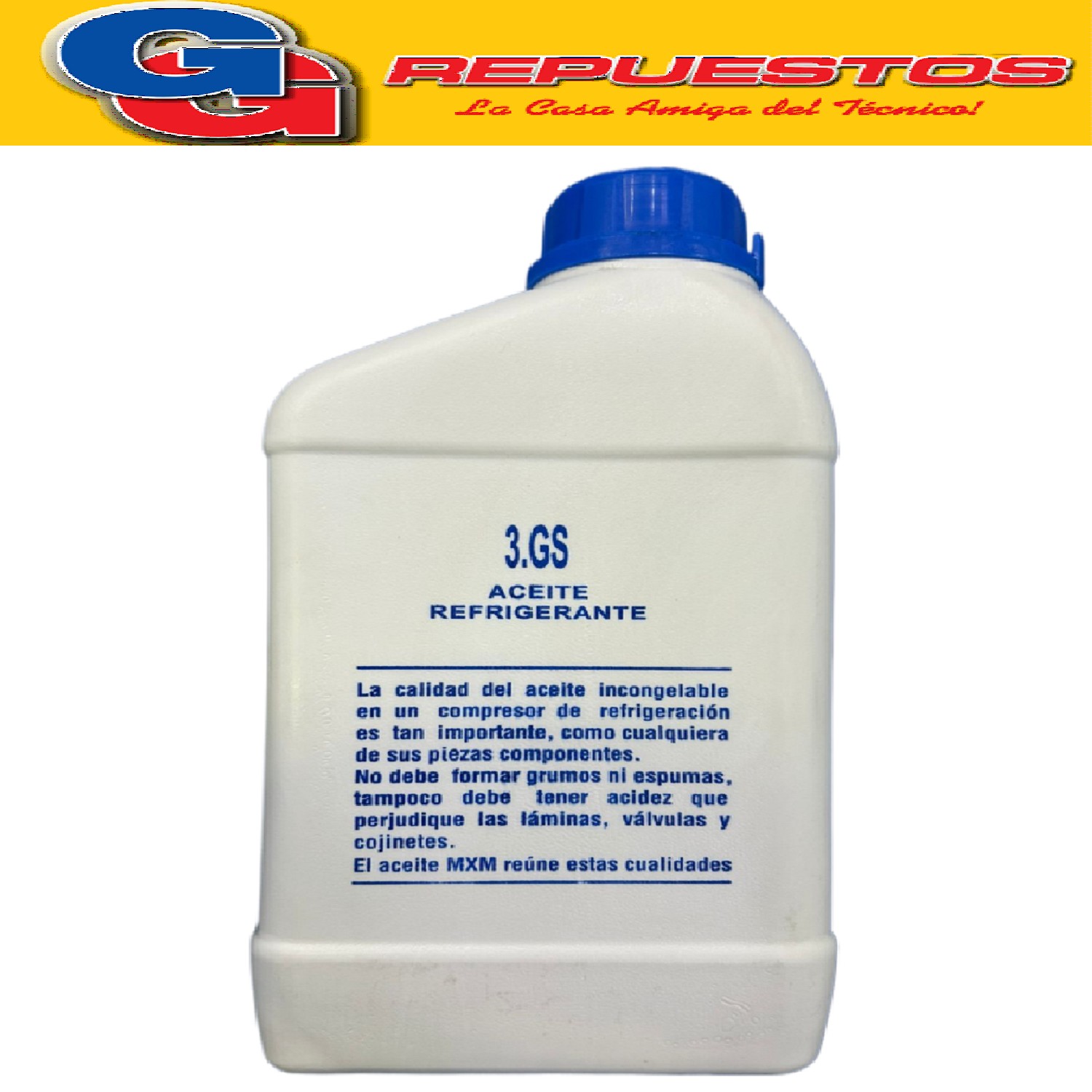 ACEITE REFRIGERANTE MXM OIL 3GS 1 LITRO R12-R22