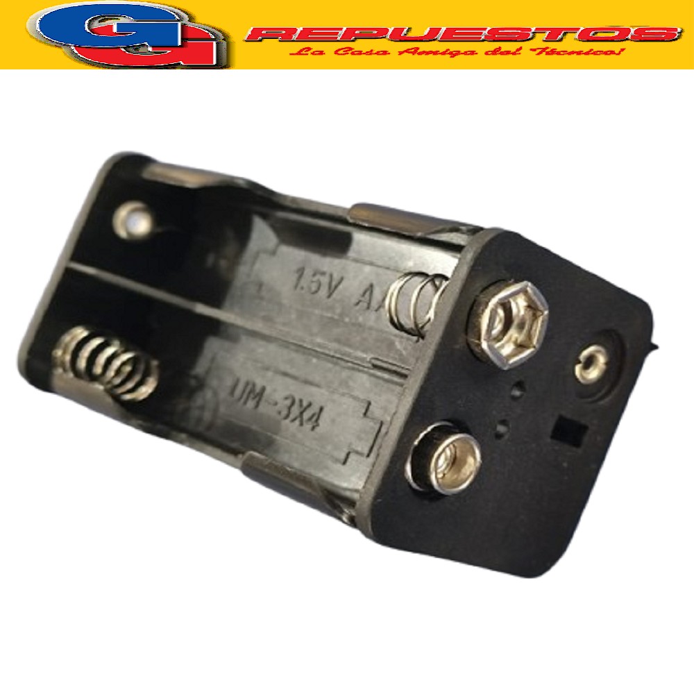 PORTAPILAS X 4 AA C/CLIP BATERIA
