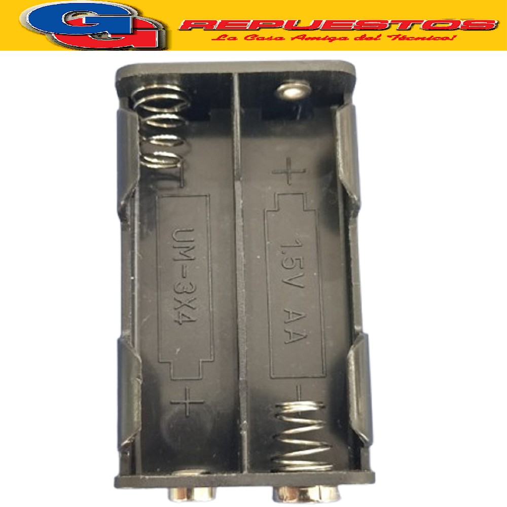 PORTAPILAS X 4 AA C/CLIP BATERIA