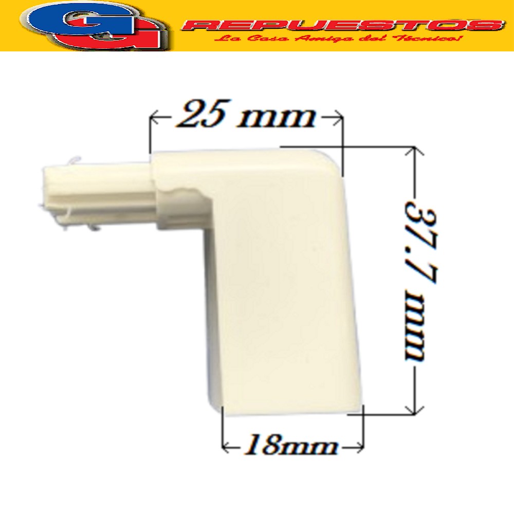 MANIJA PARA HORNO PARA LONGVIE MODELO 411 BLANCO CON SOPORTE S LARGO TOTAL 50 CM.