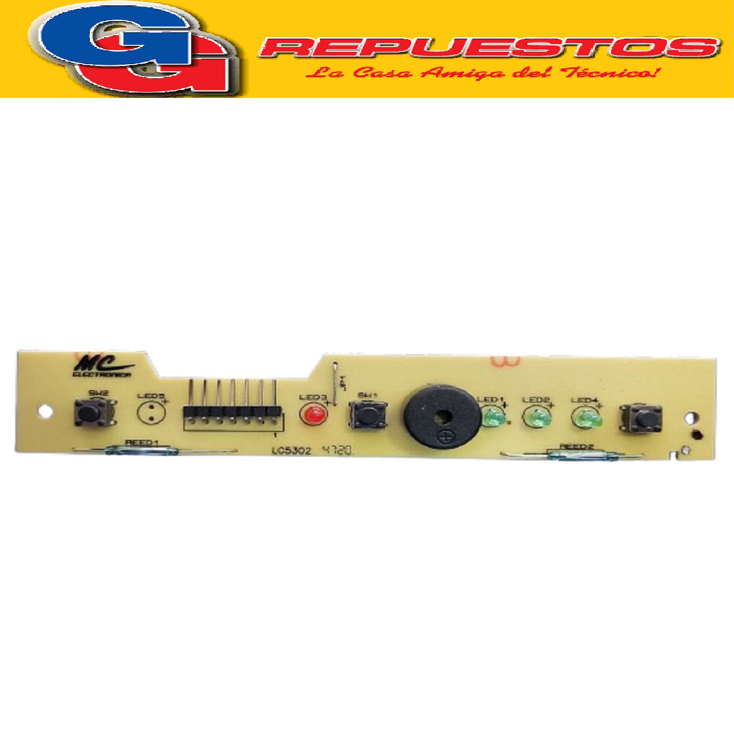 PLAQUETA (MC-H05) HELADERA PARA WHIRLPOOL INTERFACE  WRW51X1 WRW47X1  PLACA SUPER.MANDO INTERFACE WHIRLPOOL WRM40
-WRW47X1-WRW51X1-ESLABON DE LUJO ERM440-ERM480 (S/LED AMARILLO TIPO ORIGINAL) SOLO COMPATIBLE CON PLACA DE POTENCIA MC