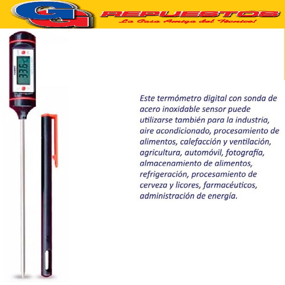 TERMOMETRO DIGITAL PINCHA CARNE WT-1 -50ºC 300ºC  LLEVA 1 PI LAS LR434 / A76 (NO VIENEN INCLUIDAS)