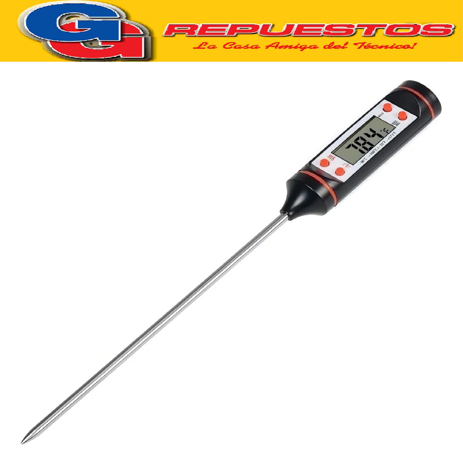 TERMOMETRO DIGITAL PINCHA CARNE WT-1 -50ºC 300ºC  LLEVA 1 PI LAS LR434 / A76 (NO VIENEN INCLUIDAS)